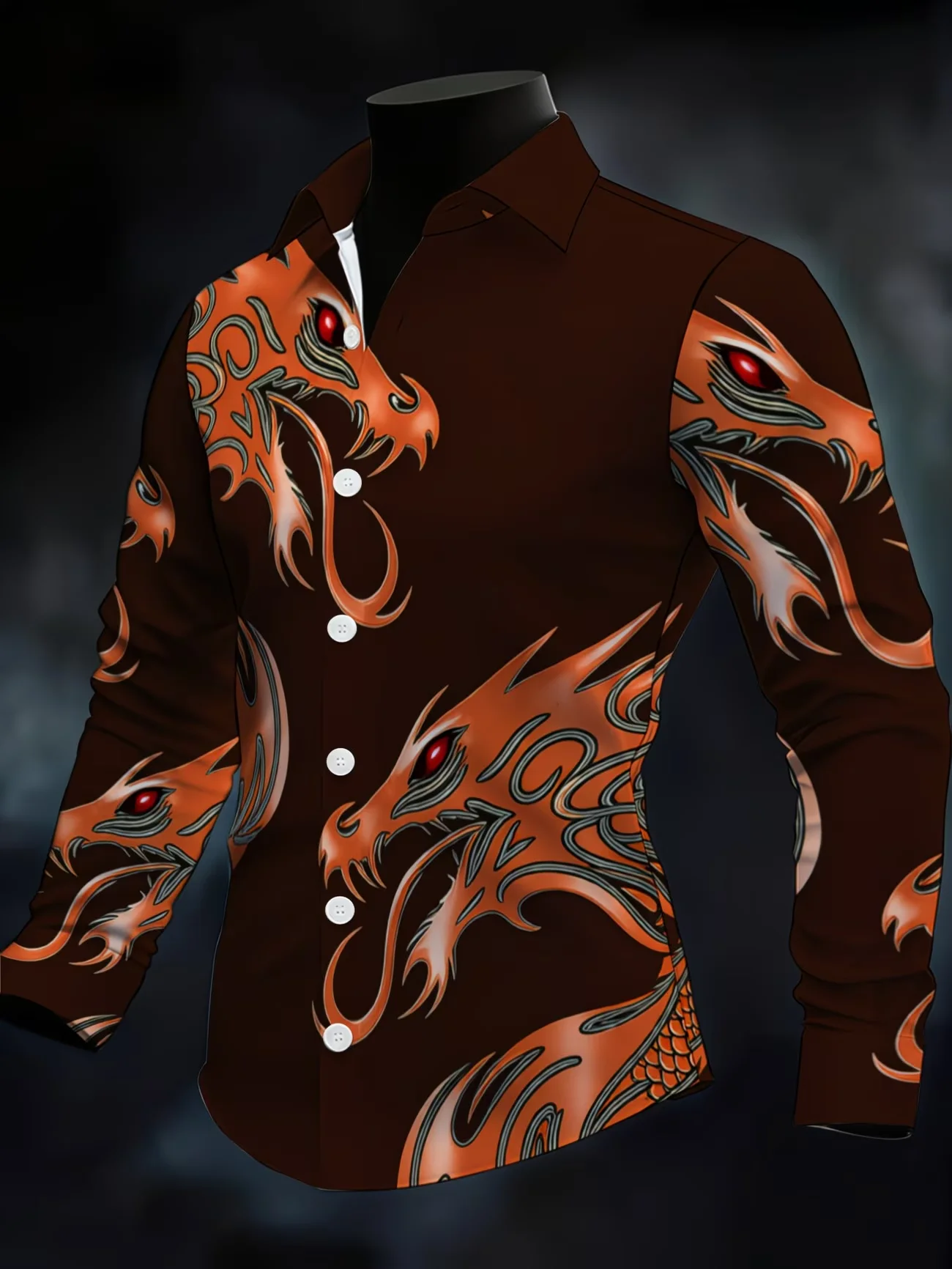 New men's casual shirt long sleeved slim fit 3D ethnic style printed shirt fashionable casual men's pattern top
New men's casual shirt long sleeved slim fit 3D ethnic style printed shirt fashionable casual men's pattern top