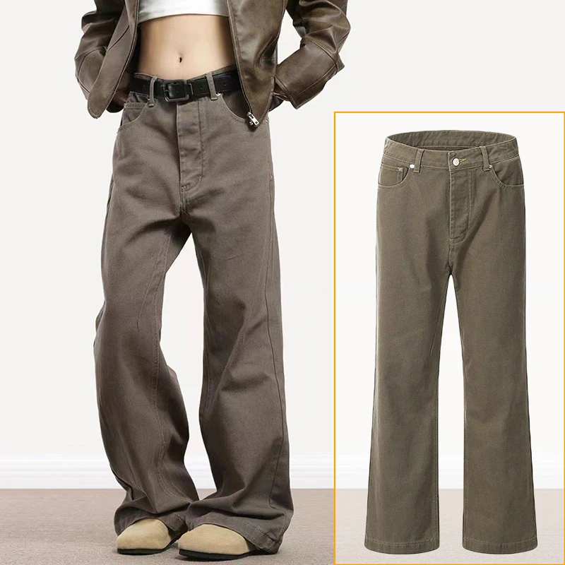 Men's Vintage Straight Jeans Casual Brown Denim Pants Four Seasons Fashion High Street Trouser Maillard Style Y2k Versatile Jean
Men's Vintage Straight Jeans Casual Brown Denim Pants Four Seasons Fashion High Street Trouser Maillard Style Y2k Versatile Jean