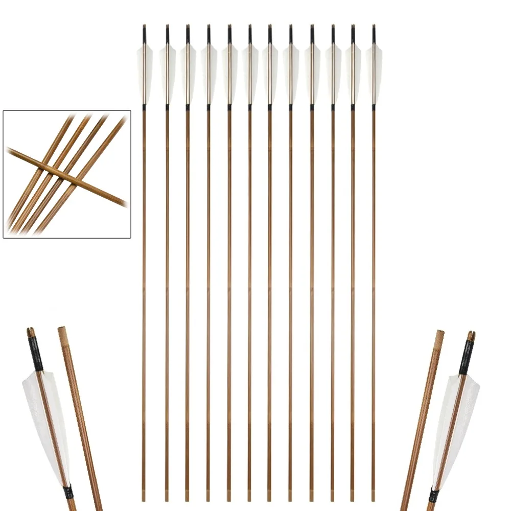 6/12pcs Bamboo Arrow 83cm Archery Without Arrowhead Turkey Feather Longbow Recurve Bow Outdoor Hunting Shooting Accessories
6/12pcs Bamboo Arrow 83cm Archery Without Arrowhead Turkey Feather Longbow Recurve Bow Outdoor Hunting Shooting Accessories