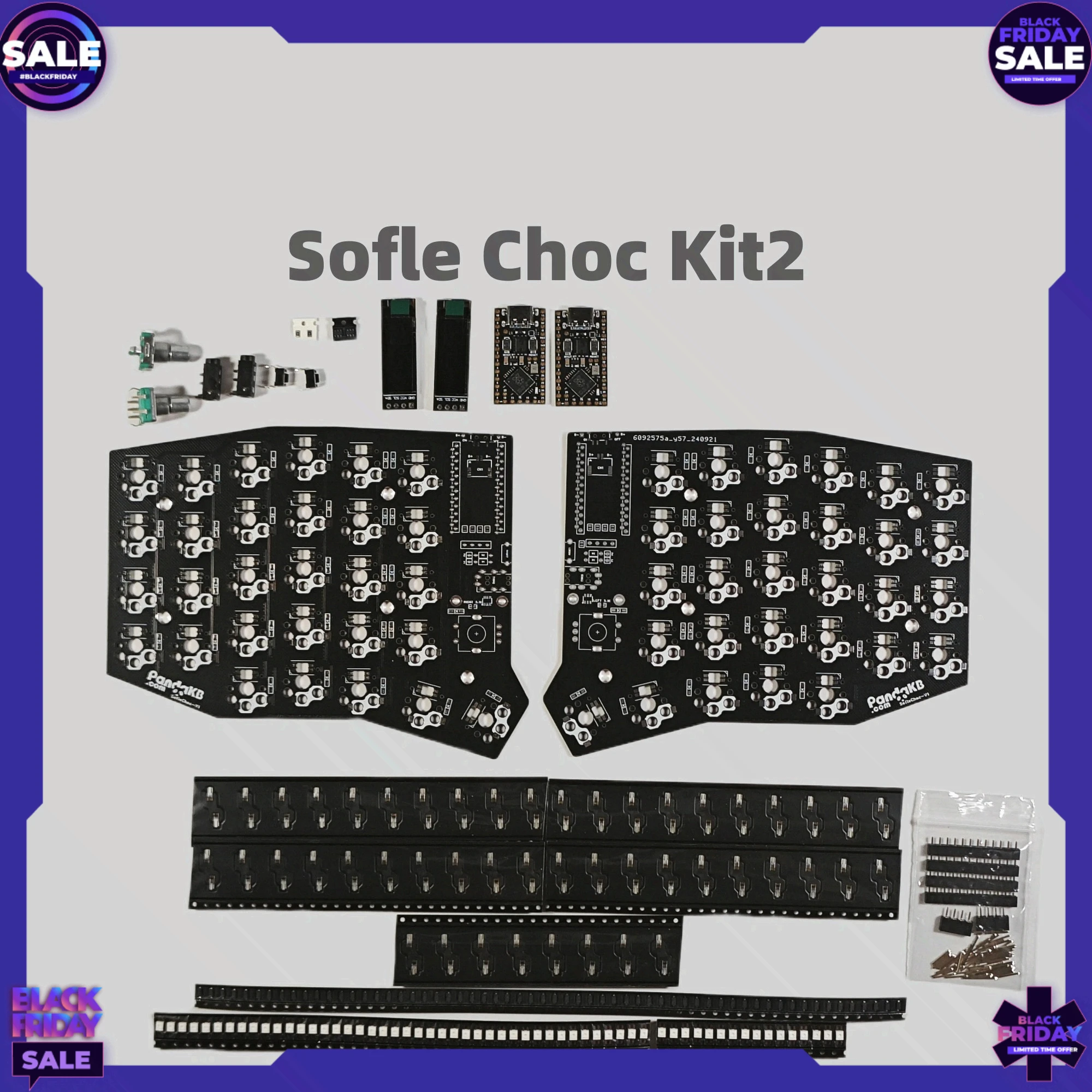 Sofle Choc Pcb Kit for Split Keyboard Open Source Split Keyboard Accessories RGB QMK Keyboard with ESD Protection Chip
Sofle Choc Pcb Kit for Split Keyboard Open Source Split Keyboard Accessories RGB QMK Keyboard with ESD Protection Chip