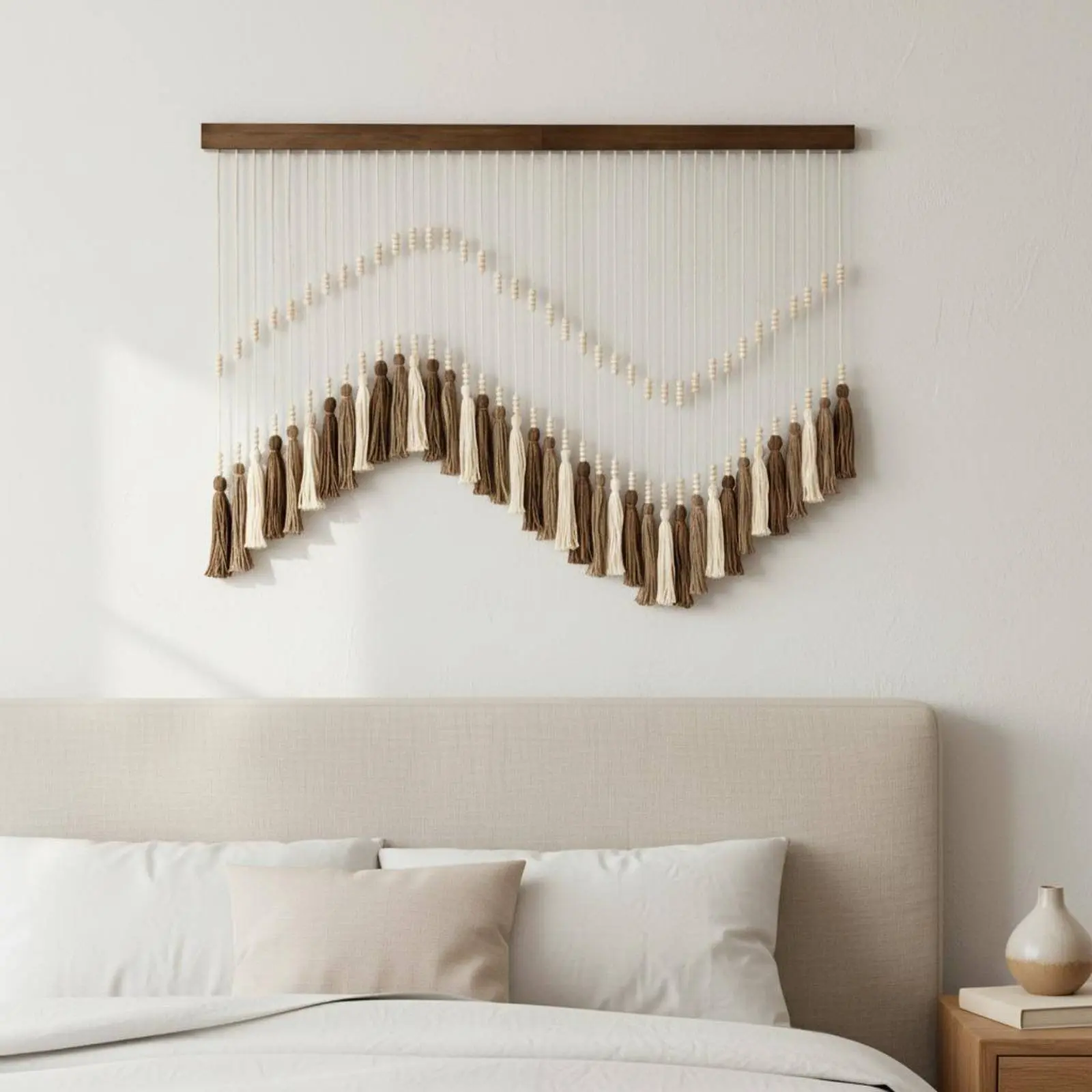 Macrame Wall Hanging Bohemian Aesthetic Tassel Wall Art Boho Tapestry Natural Materials Room Decoration Wood Board for Bedroom
Macrame Wall Hanging Bohemian Aesthetic Tassel Wall Art Boho Tapestry Natural Materials Room Decoration Wood Board for Bedroom