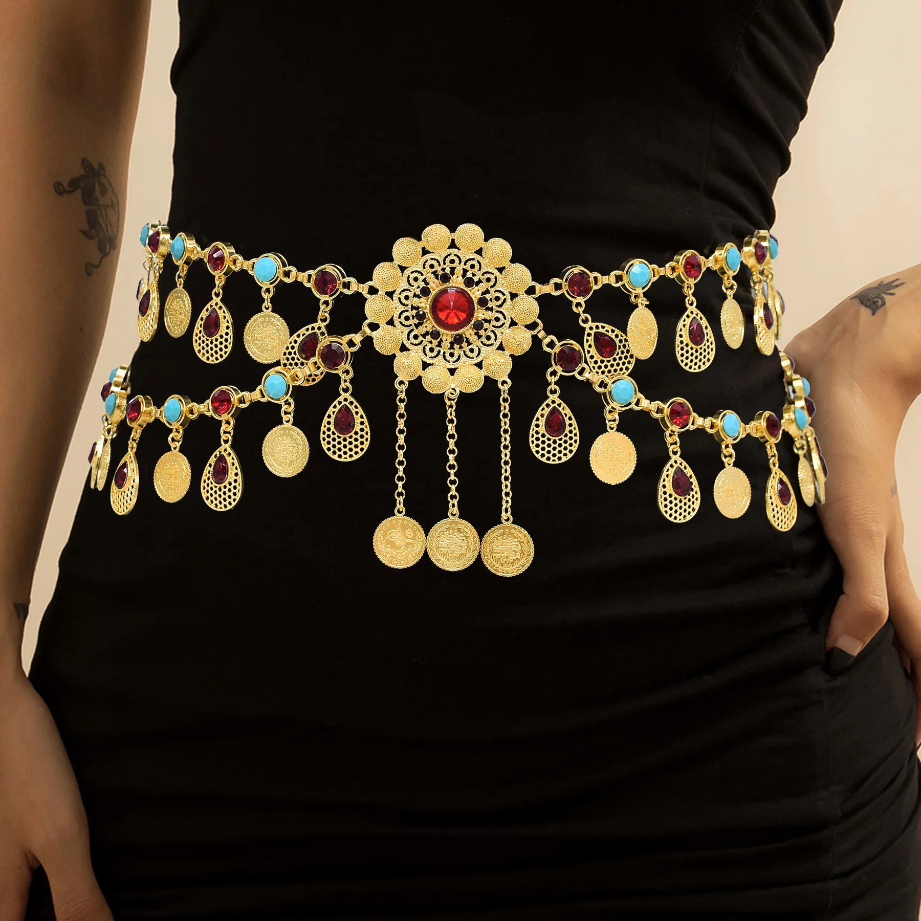 New Bohemian Style Fashion Jewelry Coins Hollow Waterdrop Tassel Belly Dance Waist Chain Women's Party Jewelry Accessory Gift
New Bohemian Style Fashion Jewelry Coins Hollow Waterdrop Tassel Belly Dance Waist Chain Women's Party Jewelry Accessory Gift