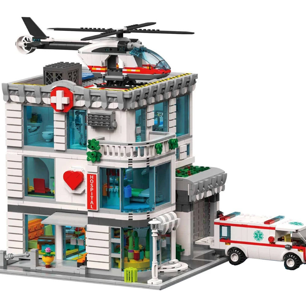 IN STOCK MOC City Street View Hospital Building Blocks Bricks Construction Assembling Model Toys for Boys Birthday Gift Set
IN STOCK MOC City Street View Hospital Building Blocks Bricks Construction Assembling Model Toys for Boys Birthday Gift Set