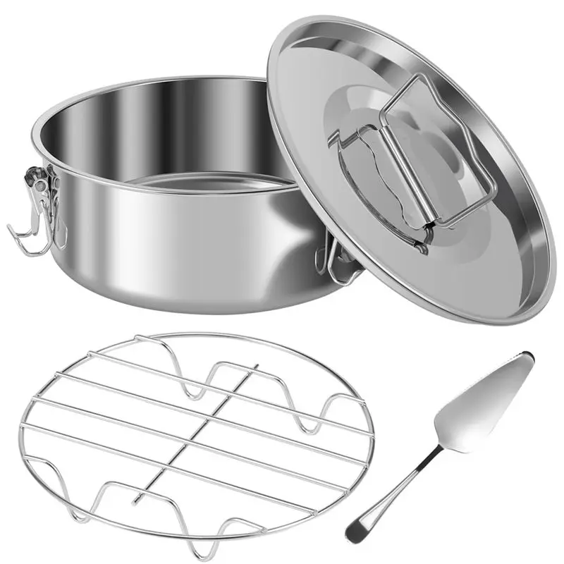 ABVC Stainless Steel Flan Pan For Baking 1.5QT Flan Pan Mold With Lid Portable Round Cake Baking Flan Maker With Steam Rack
ABVC Stainless Steel Flan Pan For Baking 1.5QT Flan Pan Mold With Lid Portable Round Cake Baking Flan Maker With Steam Rack