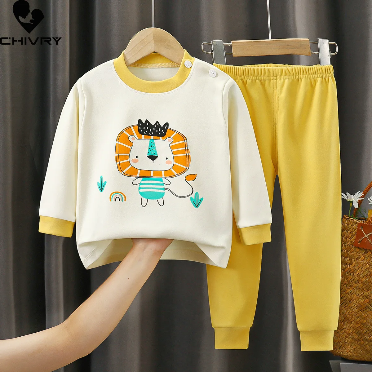 Autumn Winter New Boys Girls Warm Pajamas Kids Cute Cartoon Animal Long Sleeve T-shirt with Pants Baby Sleepwear Clothing Sets
Autumn Winter New Boys Girls Warm Pajamas Kids Cute Cartoon Animal Long Sleeve T-shirt with Pants Baby Sleepwear Clothing Sets