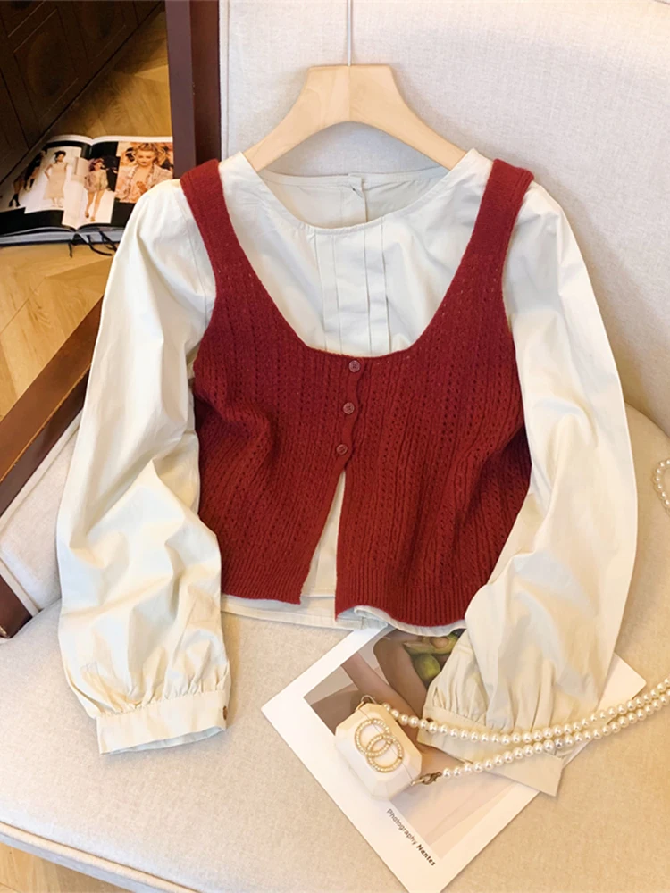 Women's Red Shirts and Blouses Vintage Y2k 90s Aesthetic Streetwear Korean 2000s Office Ladies Long Sleeve Shirt Fashion Clothes
Women's Red Shirts and Blouses Vintage Y2k 90s Aesthetic Streetwear Korean 2000s Office Ladies Long Sleeve Shirt Fashion Clothes