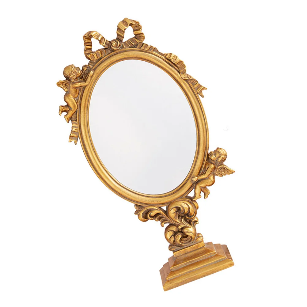 1Pcs Angel Makeup Mirror Premium Resin Desktop Mirror for Women High Definition Vanity Tabletop Decor Simple Bedroom Dresser
1Pcs Angel Makeup Mirror Premium Resin Desktop Mirror for Women High Definition Vanity Tabletop Decor Simple Bedroom Dresser