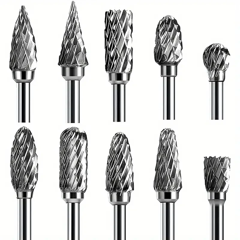 Precision 10-Piece Carbide Burr Set 3*6mm Versatile Cylindrical Files Efficient Metalworking Double Groove Carving Rotary File
Precision 10-Piece Carbide Burr Set 3*6mm Versatile Cylindrical Files Efficient Metalworking Double Groove Carving Rotary File