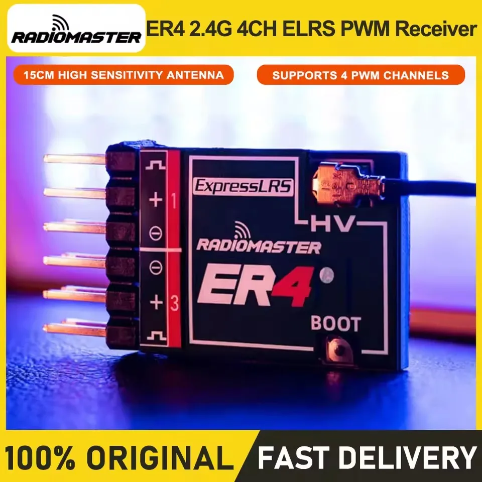 1pcs/lot! New original Radiomaster ER4 2.4Ghz 4CH 10mw ExpressLRS PWM Receiver In stock
1pcs/lot! New original Radiomaster ER4 2.4Ghz 4CH 10mw ExpressLRS PWM Receiver In stock