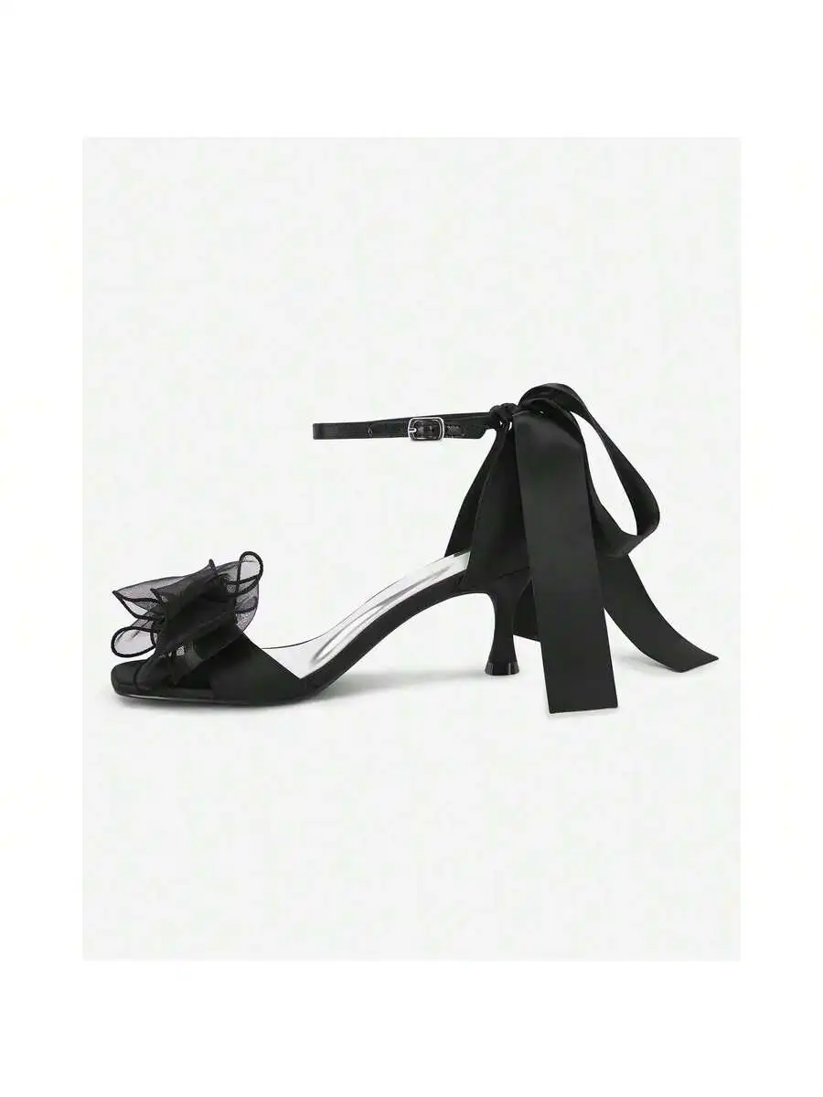 Womens Satin Bow Kitten Heel Sandals Square Open Toe Ankle Strap Dress Shoes
Womens Satin Bow Kitten Heel Sandals Square Open Toe Ankle Strap Dress Shoes