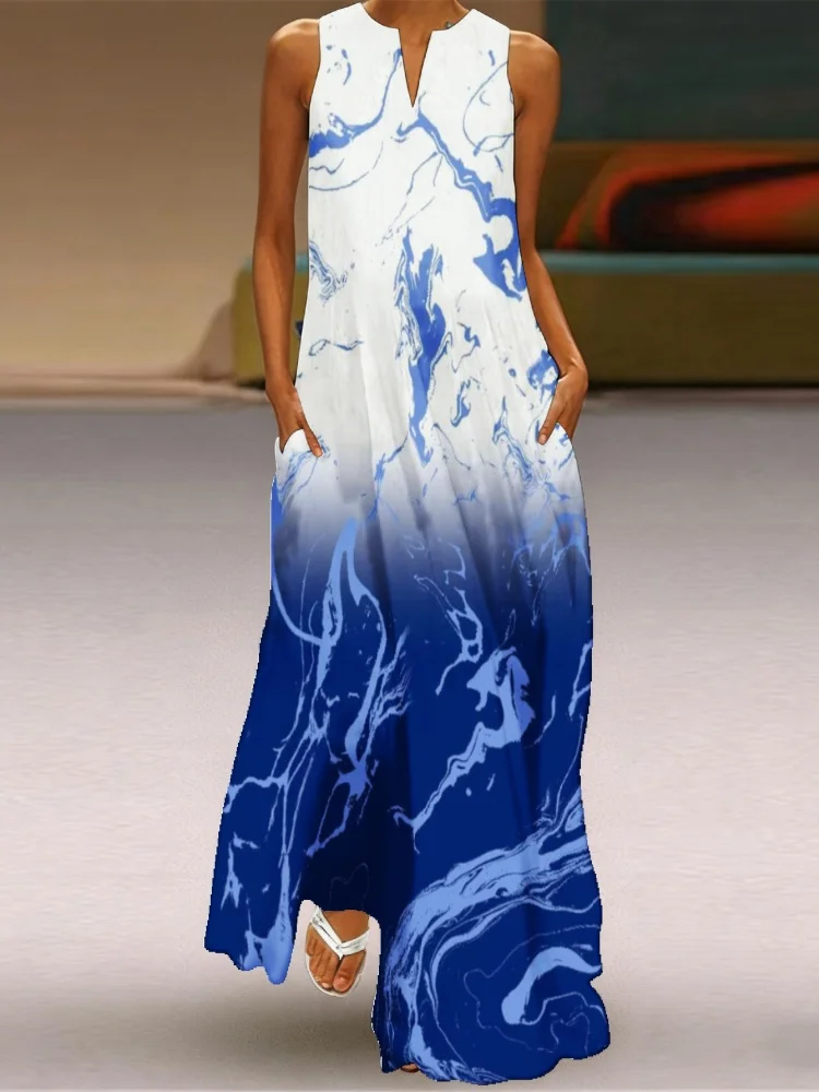 5XL Fashion Bohemian Long Dresses Vintage Watercolor Marble Print Sleeveless Split Neck Maxi Robes 2026 Summer Holiday Sundress
5XL Fashion Bohemian Long Dresses Vintage Watercolor Marble Print Sleeveless Split Neck Maxi Robes 2026 Summer Holiday Sundress