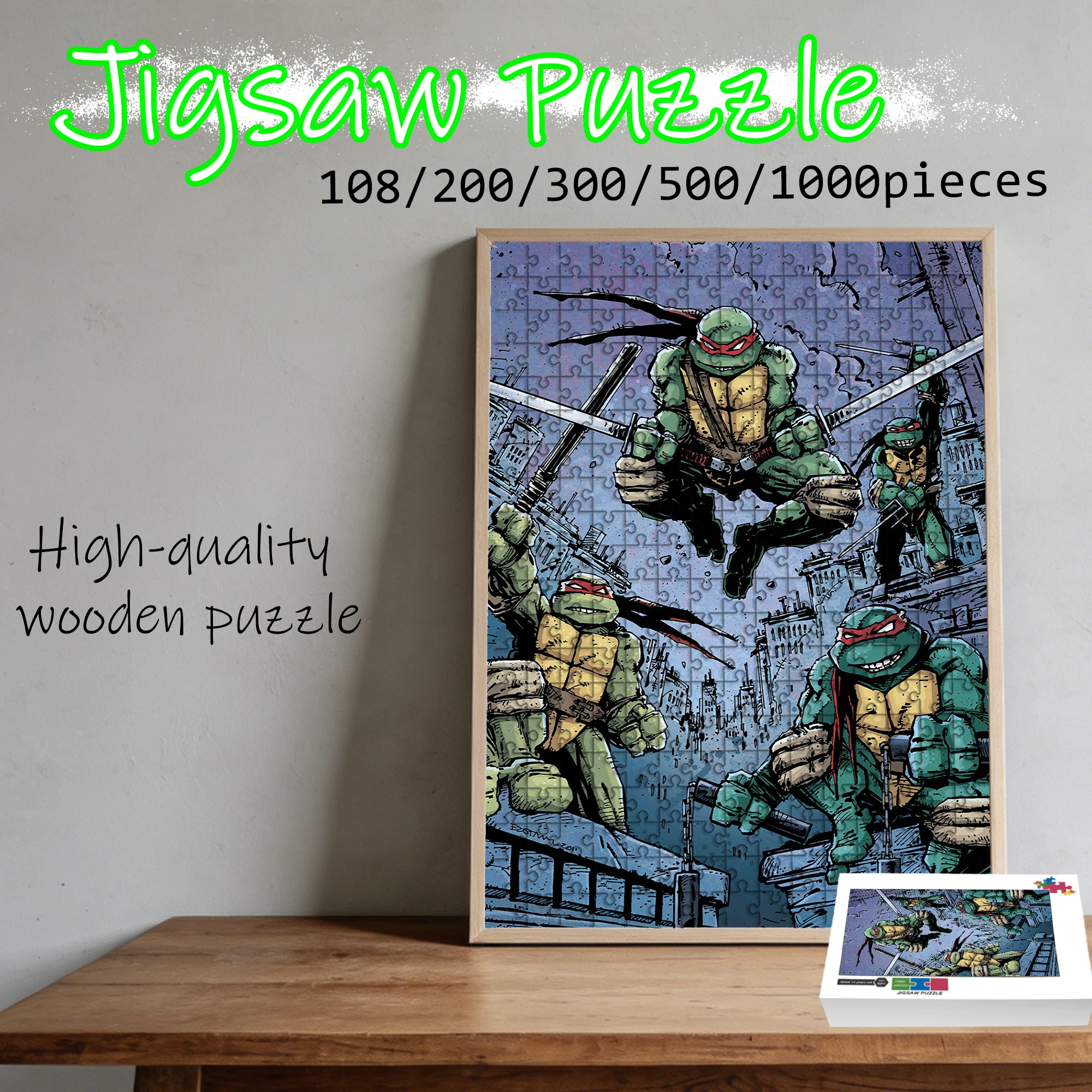 Teenage Mutant Ninja Turtles Jigsaw Puzzle 108/200/300/500/1000 pieces High Quality HD Print Wooden Puzzle for Adults Home Wall
Teenage Mutant Ninja Turtles Jigsaw Puzzle 108/200/300/500/1000 pieces High Quality HD Print Wooden Puzzle for Adults Home Wall
