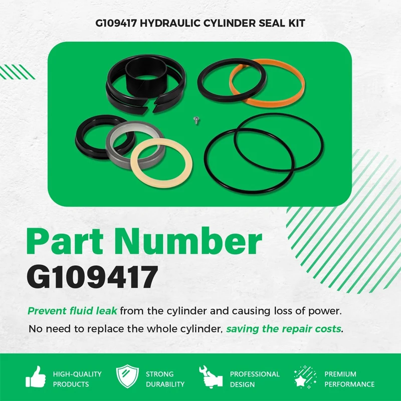 (For Rod: 1.75" BORE: 3.25") G109417 Hydraulic Cylinder Seal Kit Fit for Case 35CWL 580D/E/G/SD/SE 650 850D 855D W30
(For Rod: 1.75" BORE: 3.25") G109417 Hydraulic Cylinder Seal Kit Fit for Case 35CWL 580D/E/G/SD/SE 650 850D 855D W30