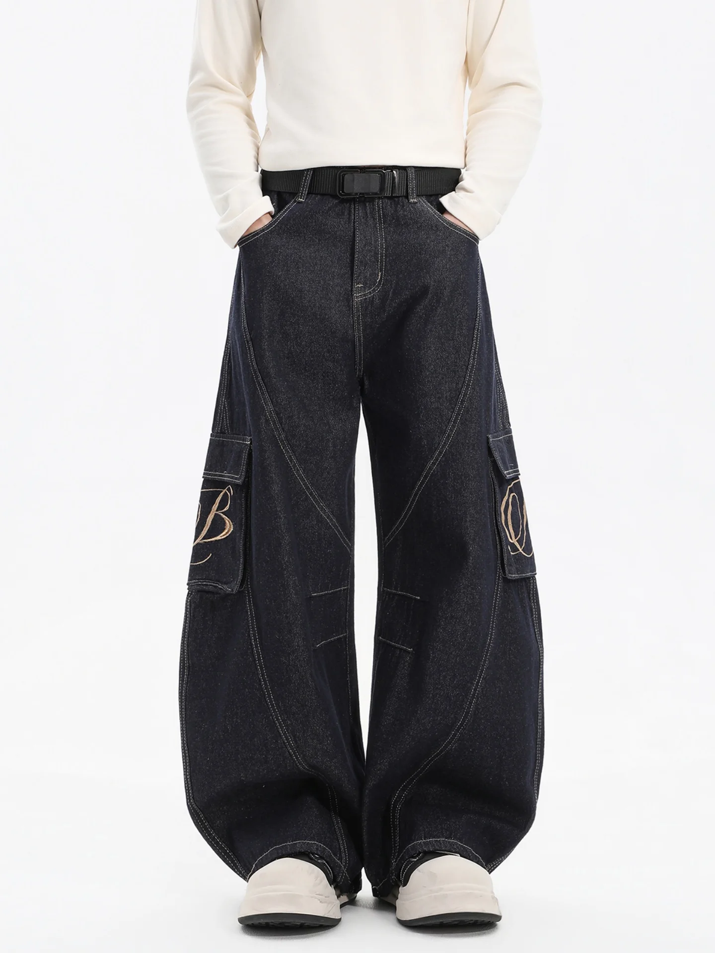 American High Street Wide Leg Workwear Jeans Men's Spring Autumn 3D Tailoring Embroidered ket Loose Straight Knife Pants
American High Street Wide Leg Workwear Jeans Men's Spring Autumn 3D Tailoring Embroidered ket Loose Straight Knife Pants