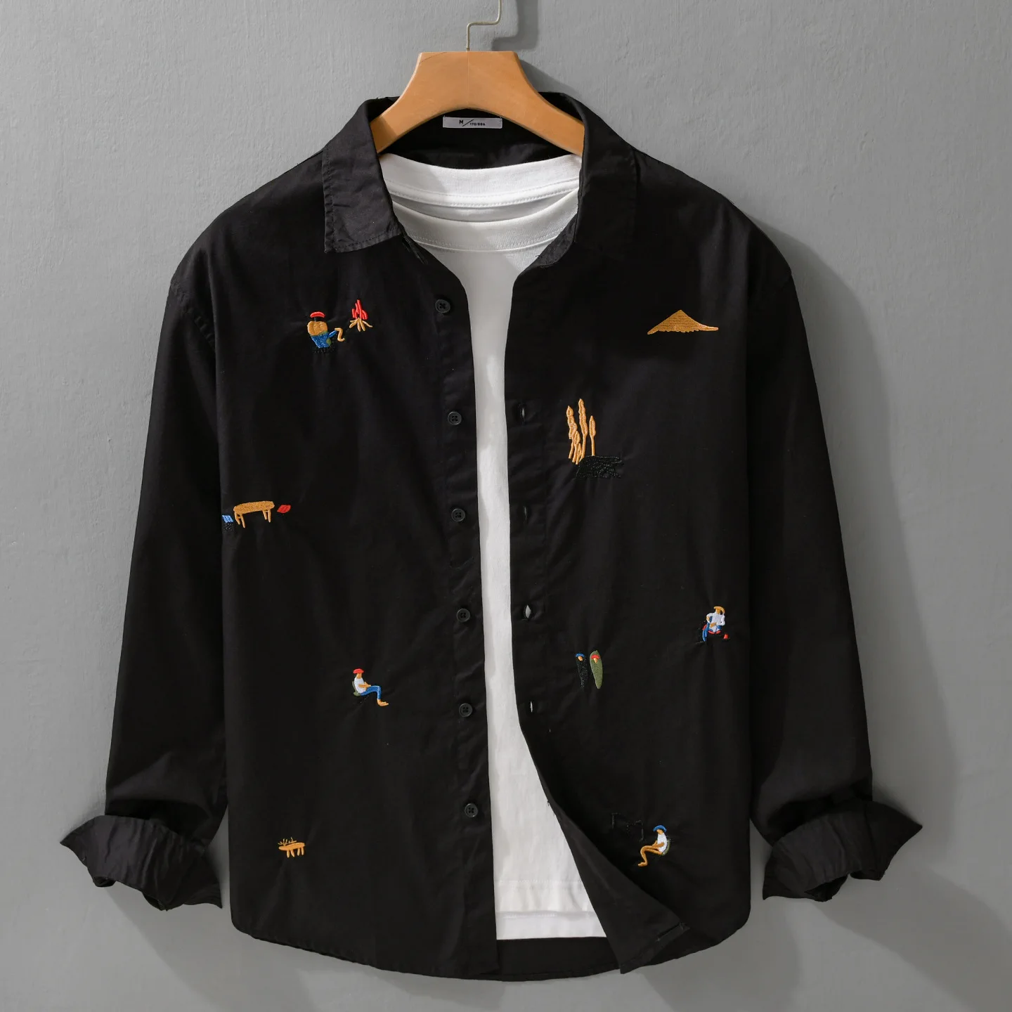 New Long Sleeve White Men Youth Streetwear Cartoon Embroidery Shirt Man Comfort Pure Cotton Causal Shirts Korean Fashion Tops
New Long Sleeve White Men Youth Streetwear Cartoon Embroidery Shirt Man Comfort Pure Cotton Causal Shirts Korean Fashion Tops