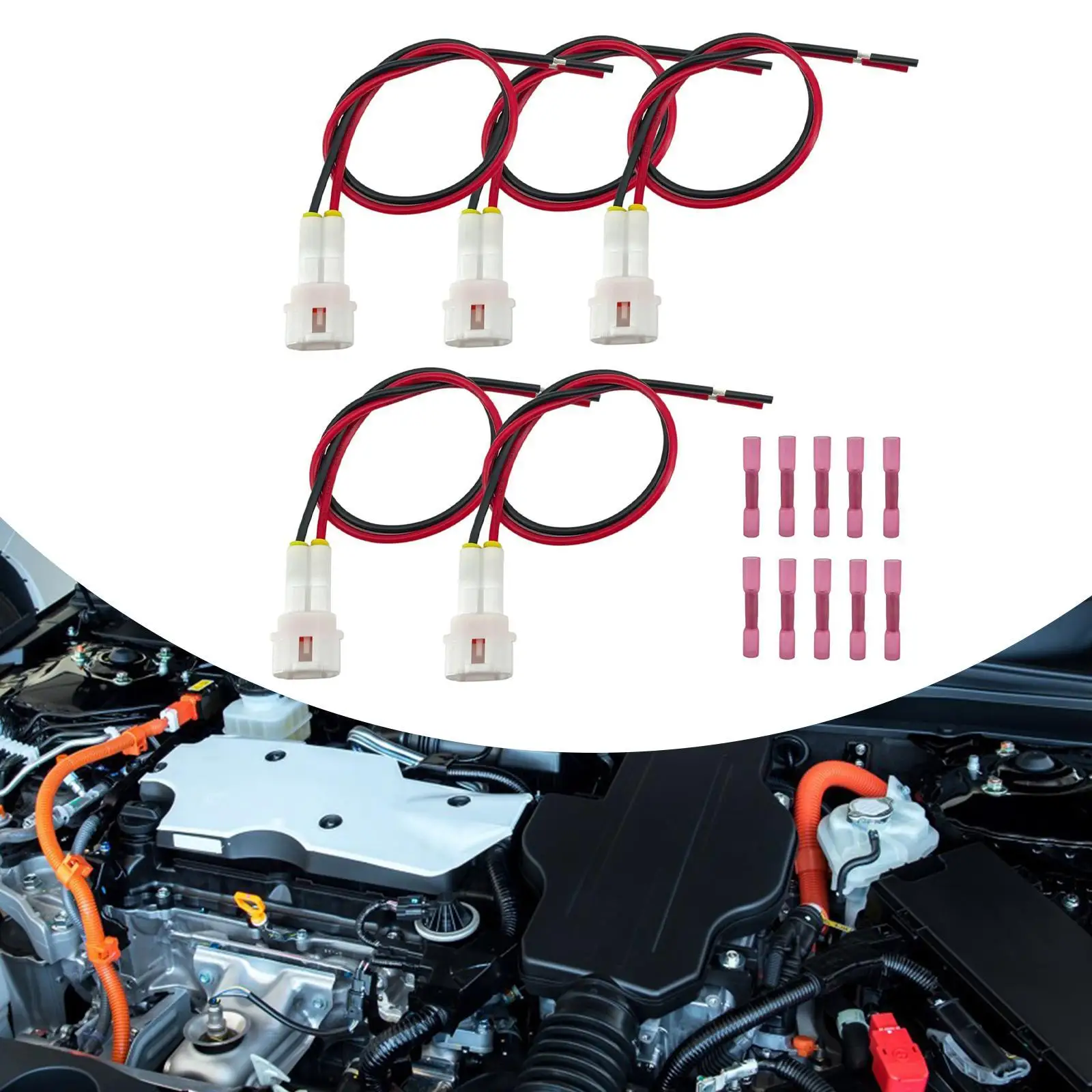 5 Pieces Power Lead Kit Professional Accessory Spare Parts Pigtail Wire Wiring
5 Pieces Power Lead Kit Professional Accessory Spare Parts Pigtail Wire Wiring