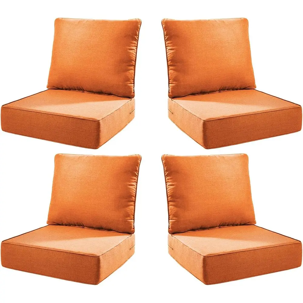 Outdoor Seat Cushions 4-Piece Set -24 X 24 X 6 Inch Deep Seat & High Back Water-Resistant & ade Resistant Patio urniture Cushion
Outdoor Seat Cushions 4-Piece Set -24 X 24 X 6 Inch Deep Seat & High Back Water-Resistant & ade Resistant Patio urniture Cushion