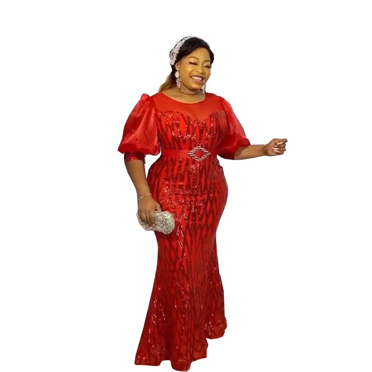 2022 Sequin African Dresses for Women Spring African Women O-neck Short Sleeve Solid Color Long Dress African Robes
2022 Sequin African Dresses for Women Spring African Women O-neck Short Sleeve Solid Color Long Dress African Robes