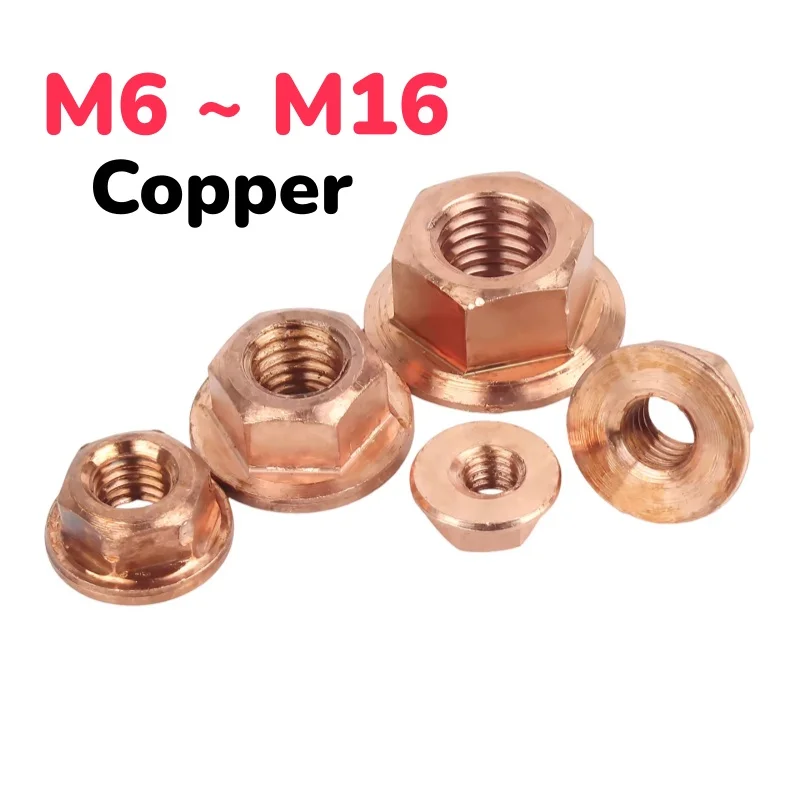 M6 M8 M10 M12 M14 M16 Pure Copper Hexagon Flange Nuts Automatic locking nut Anti-Loosening Nut
M6 M8 M10 M12 M14 M16 Pure Copper Hexagon Flange Nuts Automatic locking nut Anti-Loosening Nut