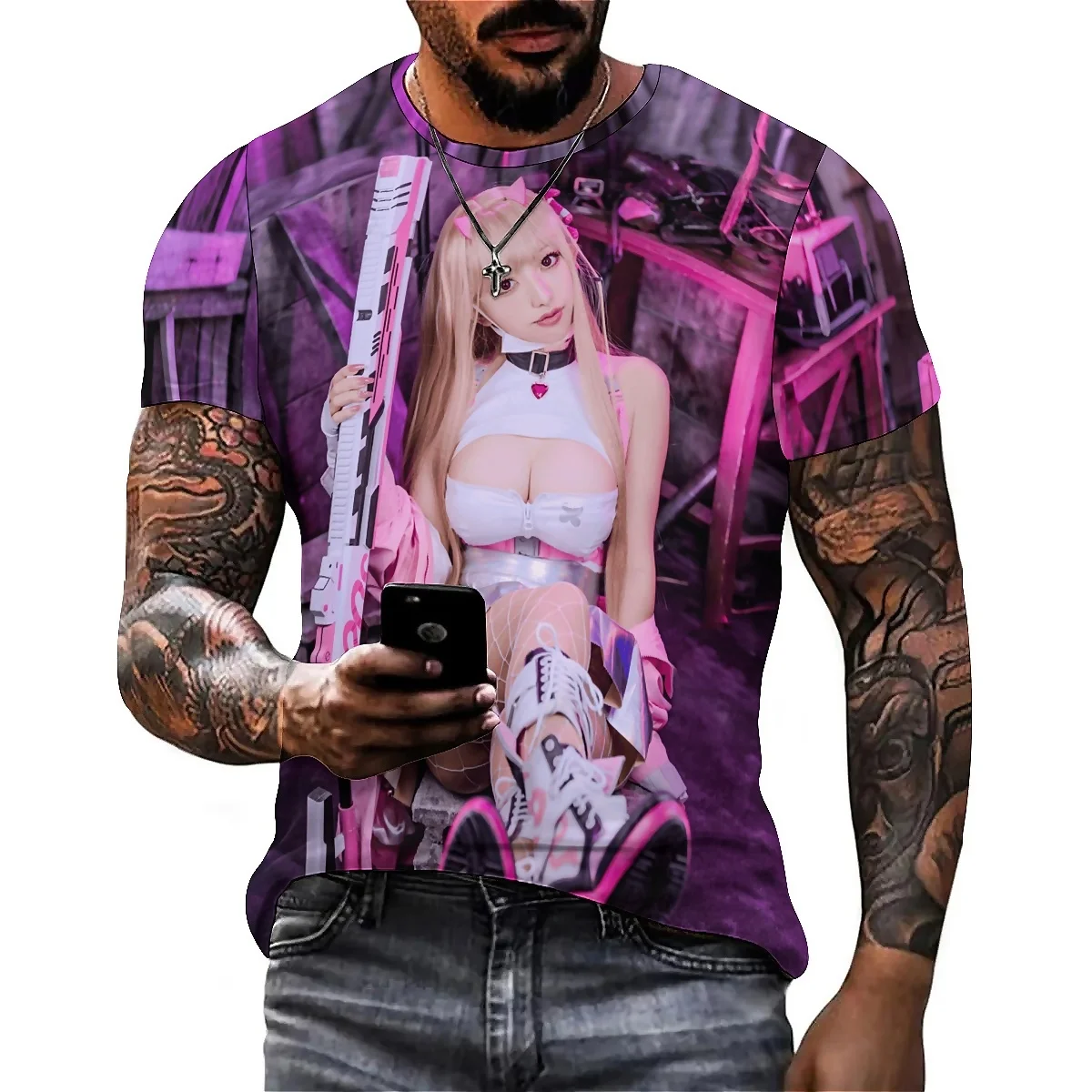 T-Shirt Designer's New Style Street Fashion Men's Custom Your Photo/Logo Wholesale High-Quality Printed T-Shirt
T-Shirt Designer's New Style Street Fashion Men's Custom Your Photo/Logo Wholesale High-Quality Printed T-Shirt