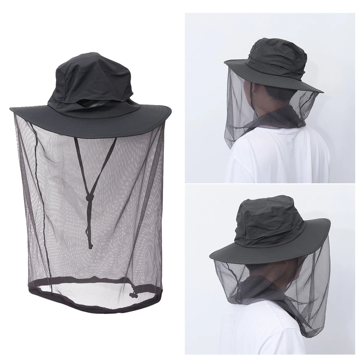 Bee Mask Outdoor Fishing Hat Head Hidden Net Mesh Head Protection from (Dark Grey)
Bee Mask Outdoor Fishing Hat Head Hidden Net Mesh Head Protection from (Dark Grey)