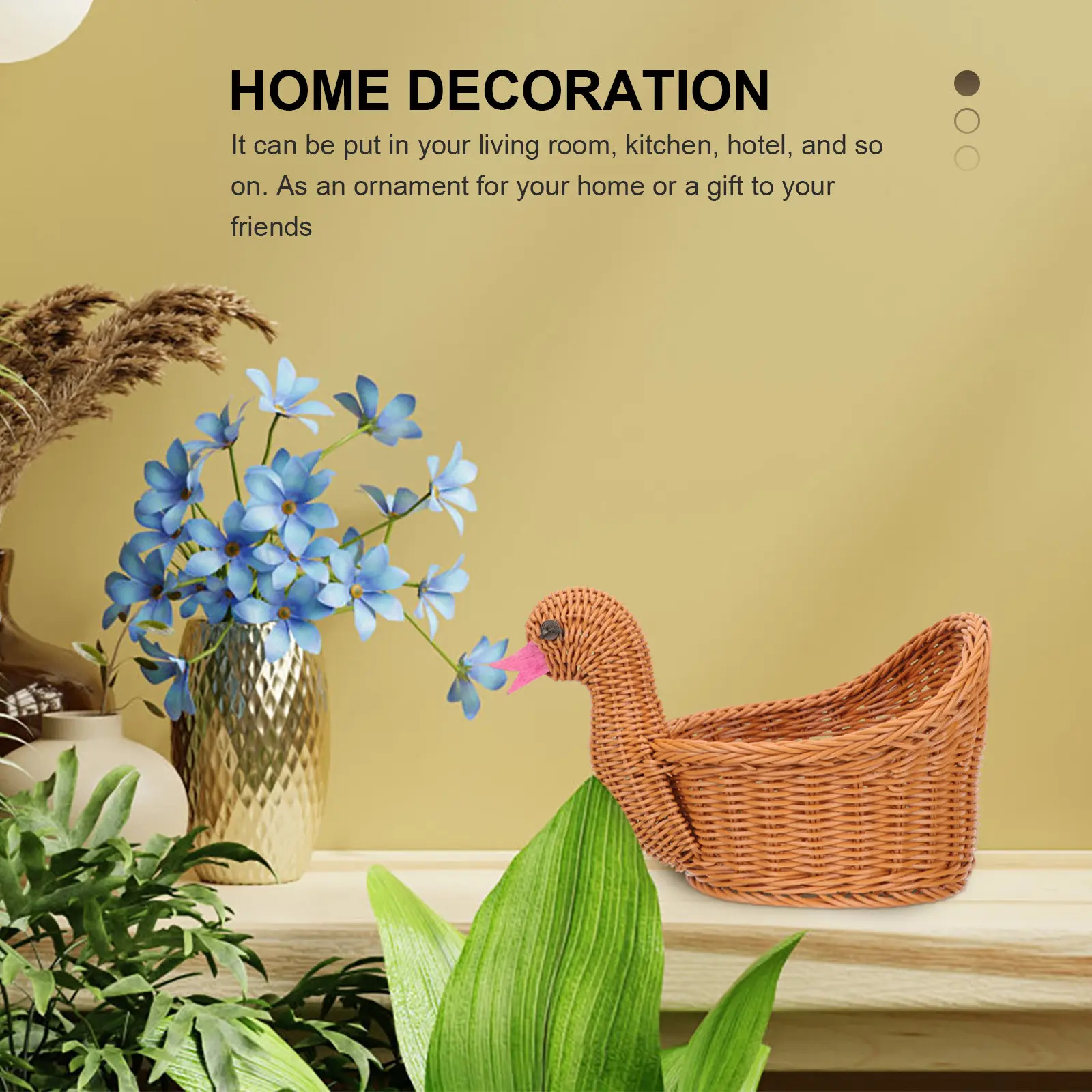 Пластиковая плетеная корзина в форме утки, имитация ротанга, для хранения фруктов, закусок, мелочей, органайзер, декор для дома, кухни, стола
Пластиковая плетеная корзина в форме утки, имитация ротанга, для хранения фруктов, закусок, мелочей, органайзер, декор для дома, кухни, стола