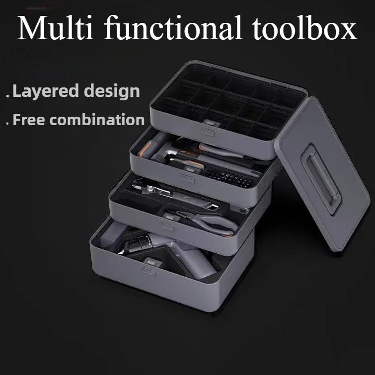 Four Layer Toolbox Storage Organizer Hardware Tool Box Multifunctional Electrician Household Suitcase Tools Parts Complete Case
Four Layer Toolbox Storage Organizer Hardware Tool Box Multifunctional Electrician Household Suitcase Tools Parts Complete Case