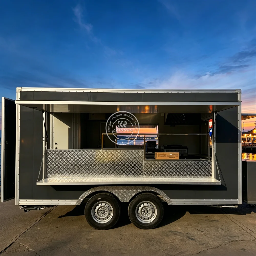 Mobile Hot Dog Fast Food Trailer Ice Cream Cart Coffee and Snack Trailer Custom Logo Food Truck With Full Kitchen
Mobile Hot Dog Fast Food Trailer Ice Cream Cart Coffee and Snack Trailer Custom Logo Food Truck With Full Kitchen