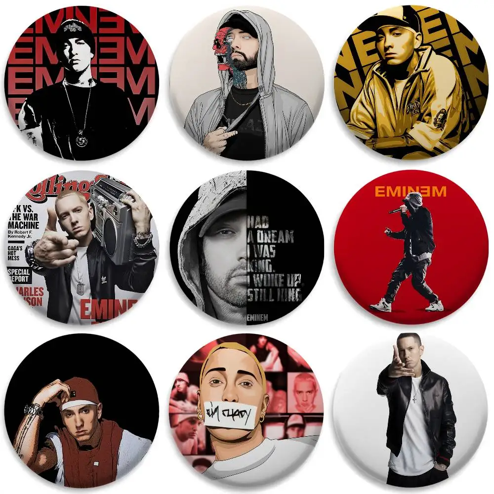 Hip Hop Rapper E-Eminems Badges Round Exquisite Badge Brooches Creative Pins For Clothes Hat Backpack Gift Accessories
Hip Hop Rapper E-Eminems Badges Round Exquisite Badge Brooches Creative Pins For Clothes Hat Backpack Gift Accessories