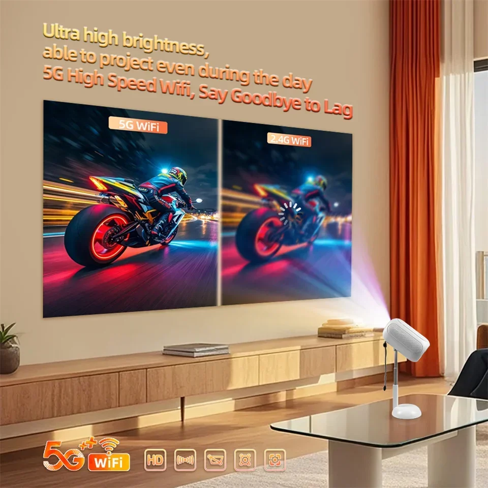 4K HT10 Projector 250ANSI Native 1080P Electronic focusing Android11 Bluetooth WIFI Portable Home Theater Outdoor Cinema
4K HT10 Projector 250ANSI Native 1080P Electronic focusing Android11 Bluetooth WIFI Portable Home Theater Outdoor Cinema