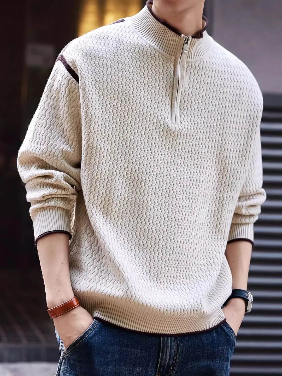 Мужской вязаный свитер большого размера в американском стиле, премиум-класса, с молнией и цветочным узором, осенне-зимняя новинка Sle Leisu
Мужской вязаный свитер большого размера в американском стиле, премиум-класса, с молнией и цветочным узором, осенне-зимняя новинка Sle Leisu