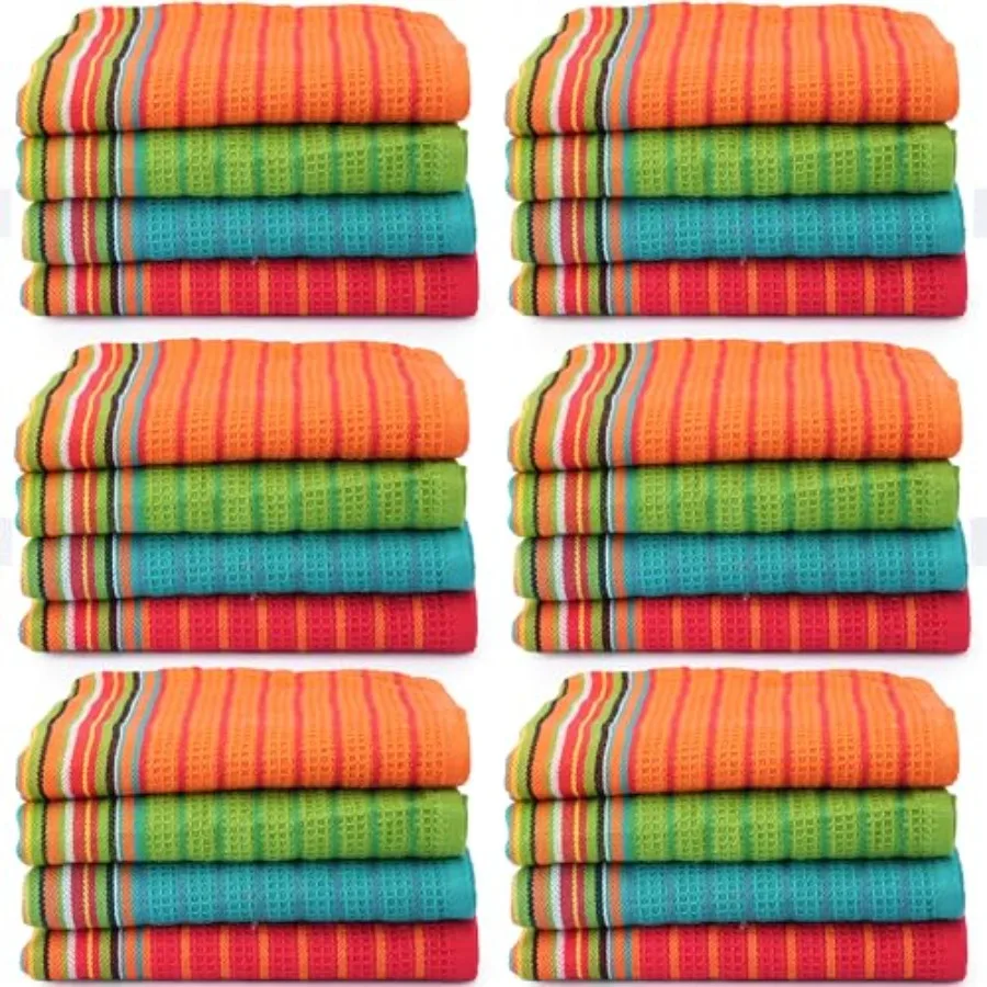 Kitchen Dish Towels 100% Cotton Salsa Towels Set of 24 16x28 Inches Multi Purpose Cooking Drying Restaurant Bar Cleaning Cloth
Kitchen Dish Towels 100% Cotton Salsa Towels Set of 24 16x28 Inches Multi Purpose Cooking Drying Restaurant Bar Cleaning Cloth