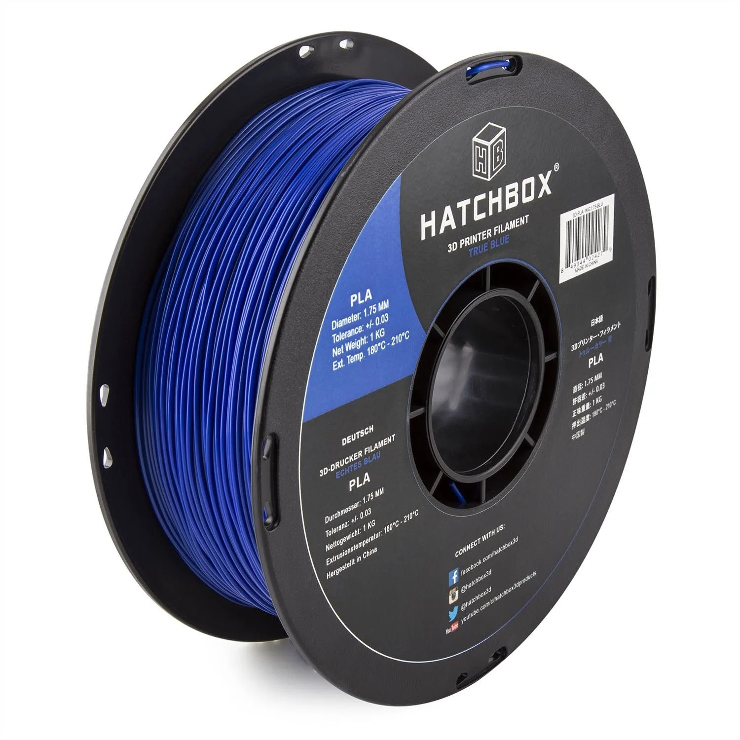 1.75mm True Blue PLA 3D Printer Filament, 1 KG Spool, Dimensional Accuracy +/- 0.03 mm, Easy to Use
1.75mm True Blue PLA 3D Printer Filament, 1 KG Spool, Dimensional Accuracy +/- 0.03 mm, Easy to Use