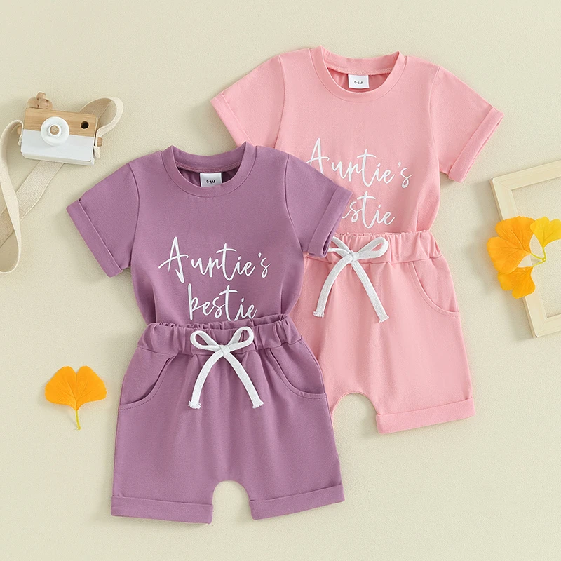Toddler Newborn Baby Girl Summer Clothes Letter Print Short Sleeve Round Neck Tops with Solid Color Shorts Outfit
Toddler Newborn Baby Girl Summer Clothes Letter Print Short Sleeve Round Neck Tops with Solid Color Shorts Outfit