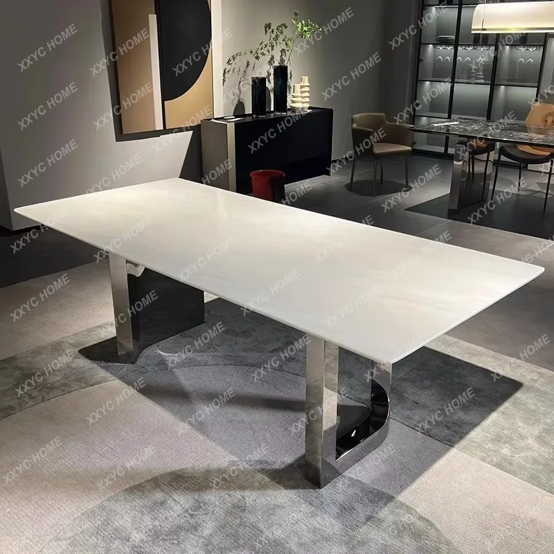HKari ice jade natural marble dining table light luxury minimalist rectangular home dining table combination
HKari ice jade natural marble dining table light luxury minimalist rectangular home dining table combination