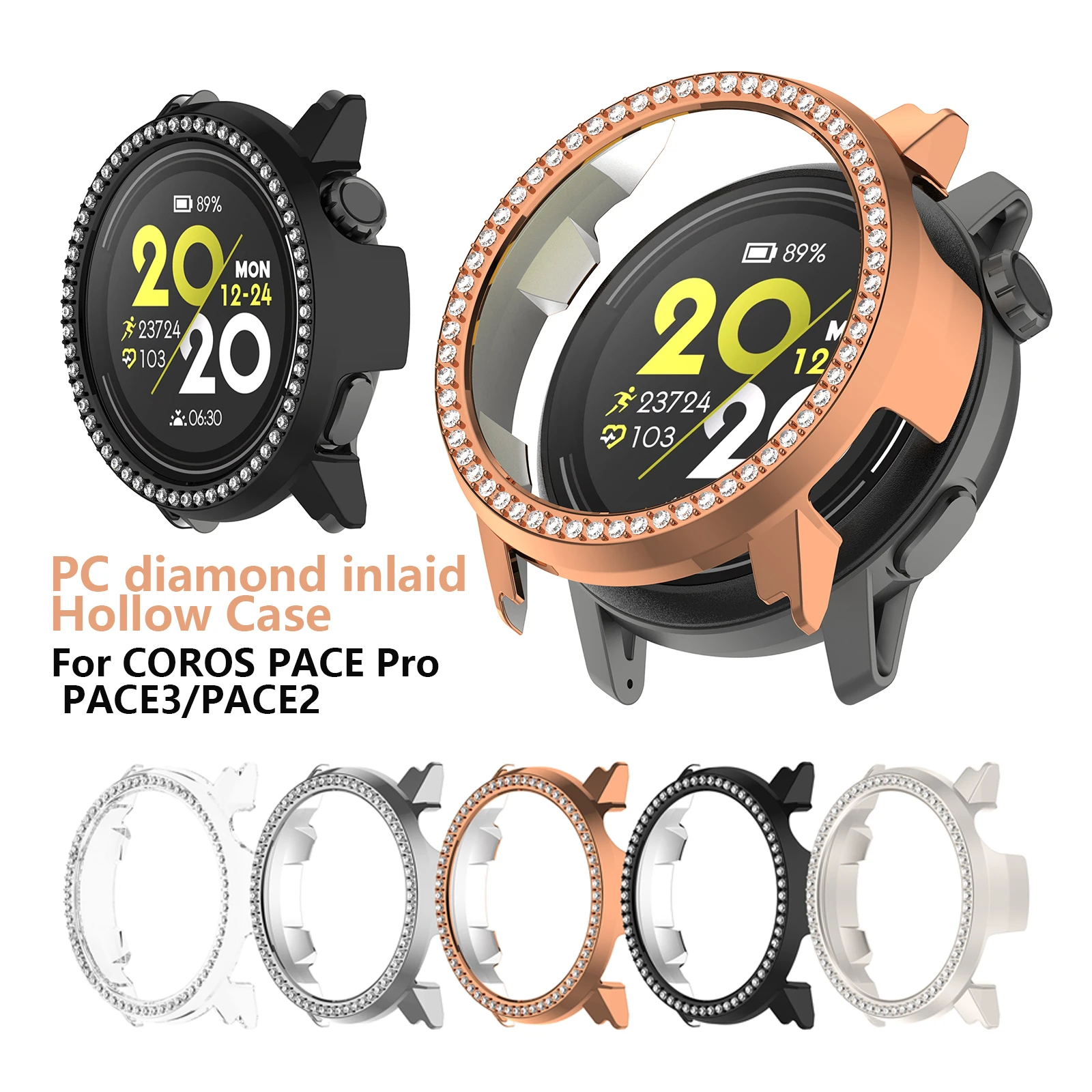 PC Diamond inlaid Hollow Protective Case for COROS PACE3 PACE2 Smart watch Bumper Protector Frame for COROS PACE Pro Accessories
PC Diamond inlaid Hollow Protective Case for COROS PACE3 PACE2 Smart watch Bumper Protector Frame for COROS PACE Pro Accessories