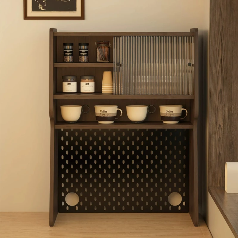 Walnut Coffee Maker Stand, Acrylic Sliding Door Cupboard, Multifunctional Corner Storage Rack, Durable Counter Pegboard Unit
Walnut Coffee Maker Stand, Acrylic Sliding Door Cupboard, Multifunctional Corner Storage Rack, Durable Counter Pegboard Unit