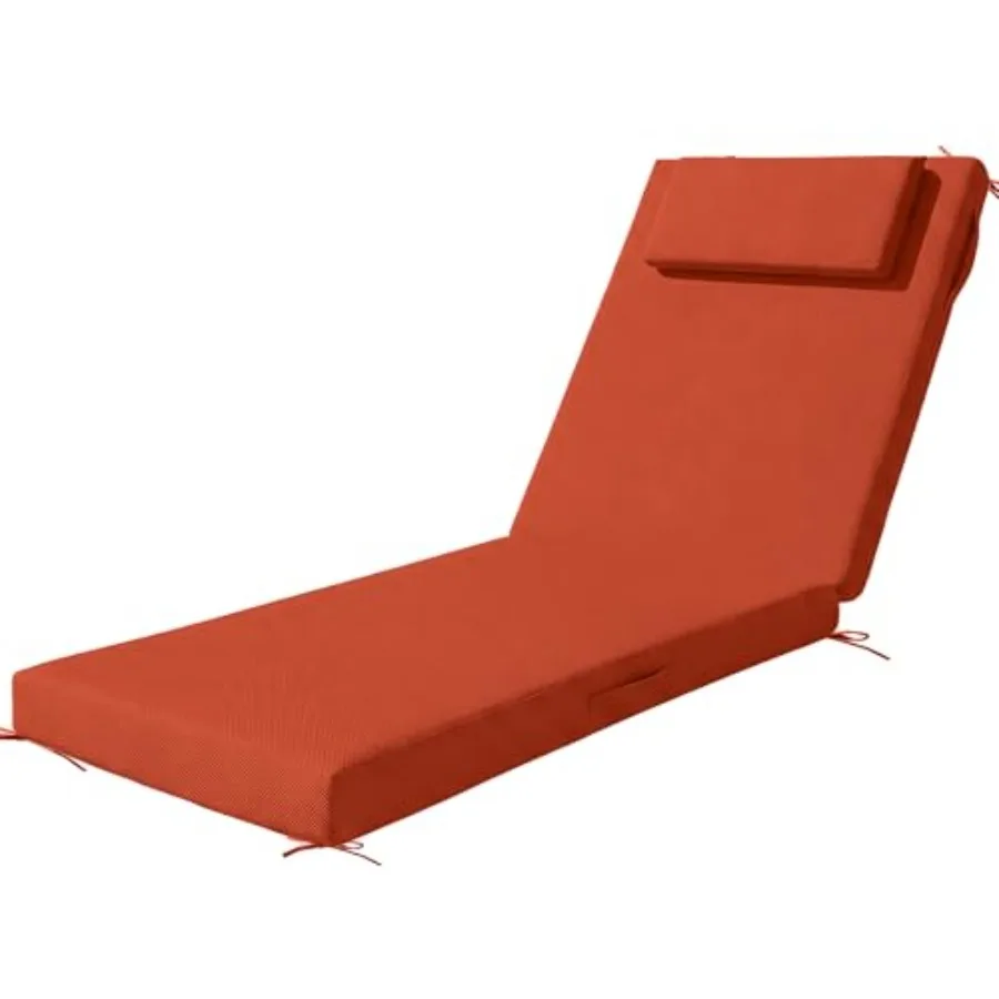 Outdoor Chaise Lounge Cushions, 71x21 Inch Olefin Water and Fade Resistant Pool Lounge Chair Cushions, Patio Sun Lounger Pad wi
Outdoor Chaise Lounge Cushions, 71x21 Inch Olefin Water and Fade Resistant Pool Lounge Chair Cushions, Patio Sun Lounger Pad wi