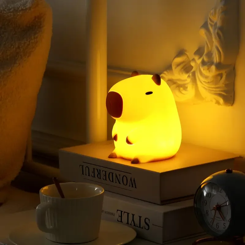 Kapibala silicone night light, rechargeable dimming pat light, bedroom bedside soft light timed sleep light
Kapibala silicone night light, rechargeable dimming pat light, bedroom bedside soft light timed sleep light