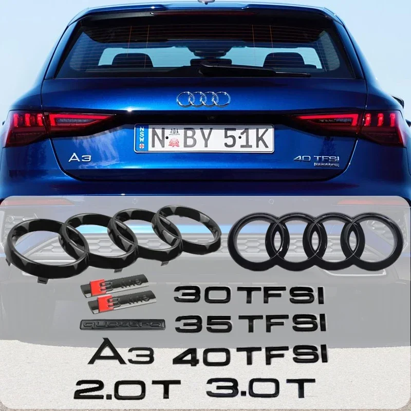 for Audi A3 2010-2020 2020-2024 Car Hood Front Grill Rear Trunk Emblem Badge Sticker Quattro Sline 35TFSI Replaced Accessories
for Audi A3 2010-2020 2020-2024 Car Hood Front Grill Rear Trunk Emblem Badge Sticker Quattro Sline 35TFSI Replaced Accessories