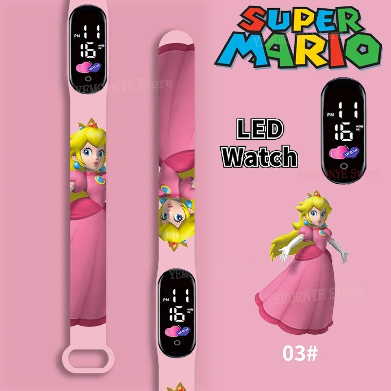 Mario Bros Children's Watches Action Figures Luigi Princess Peach Yoshi Bowser kids Sport Wristband Waterproof Digital Watch Toy
Mario Bros Children's Watches Action Figures Luigi Princess Peach Yoshi Bowser kids Sport Wristband Waterproof Digital Watch Toy
