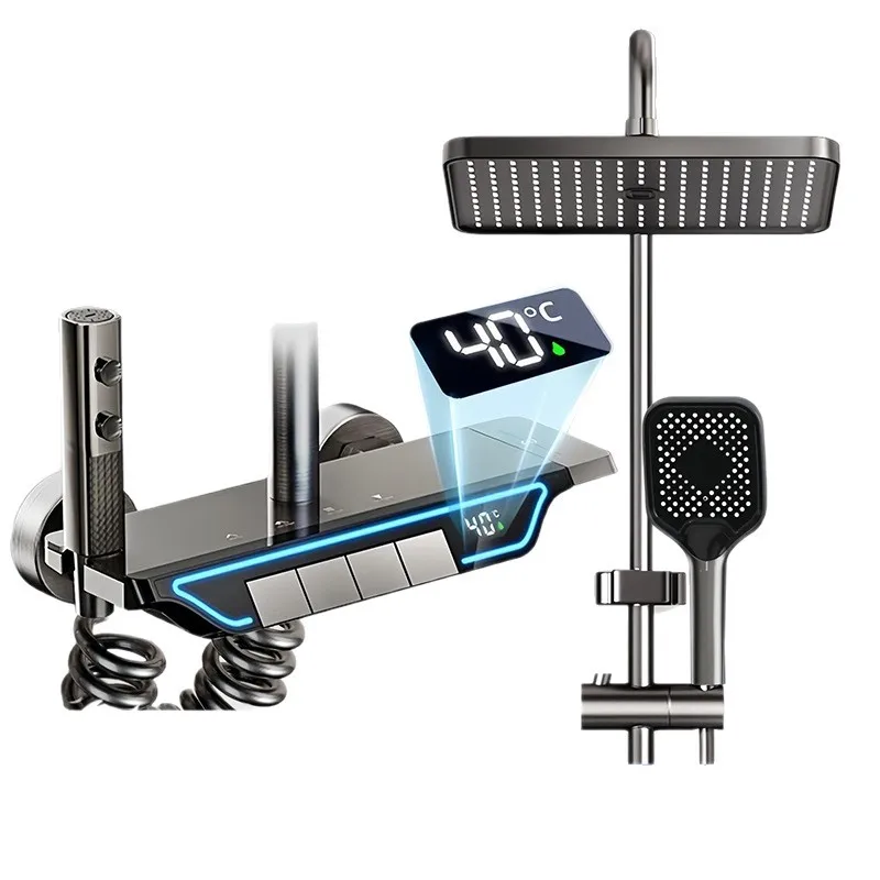 Душевой набор с пистолетом и пеплом, кнопки для фортепиано, полностью медный бытовой дождевой душ под давлением, ванная комната, душ, ванна 
Душевой набор с пистолетом и пеплом, кнопки для фортепиано, полностью медный бытовой дождевой душ под давлением, ванная комната, душ, ванна