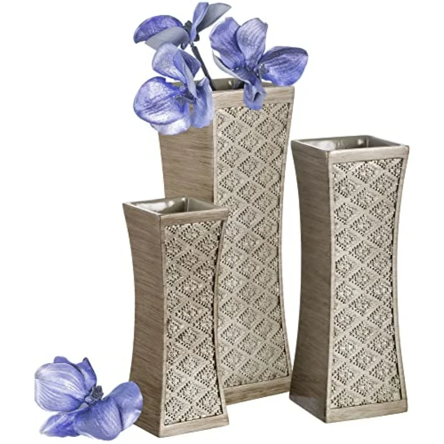 Dublin Vases Set of 3 - Centerpieces for Dining Room Table, Decorative Vases Home Decor Accents for Living Room, Bedroom, Kitch
Dublin Vases Set of 3 - Centerpieces for Dining Room Table, Decorative Vases Home Decor Accents for Living Room, Bedroom, Kitch
