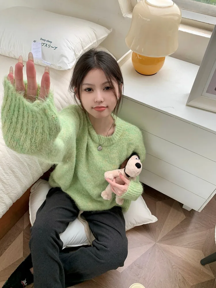 Korobov Vintage Crew-neck Long-sleeved Sweater Women Clothing Autumn Winter Lazy Loose Pullover Korean Fashion Knitwears Top
Korobov Vintage Crew-neck Long-sleeved Sweater Women Clothing Autumn Winter Lazy Loose Pullover Korean Fashion Knitwears Top