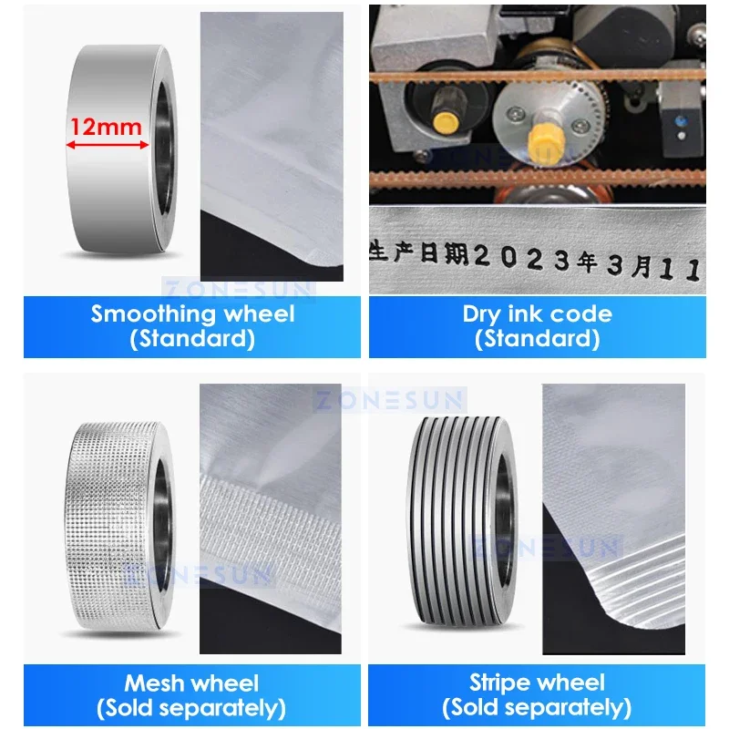 ZONESUN ZS-FK1080B Horizontal Vacuum Sealing Machine Gas Flush Dry Ink Coding PE PP Aluminum Foil Bags Continuous Band Sealer
ZONESUN ZS-FK1080B Horizontal Vacuum Sealing Machine Gas Flush Dry Ink Coding PE PP Aluminum Foil Bags Continuous Band Sealer