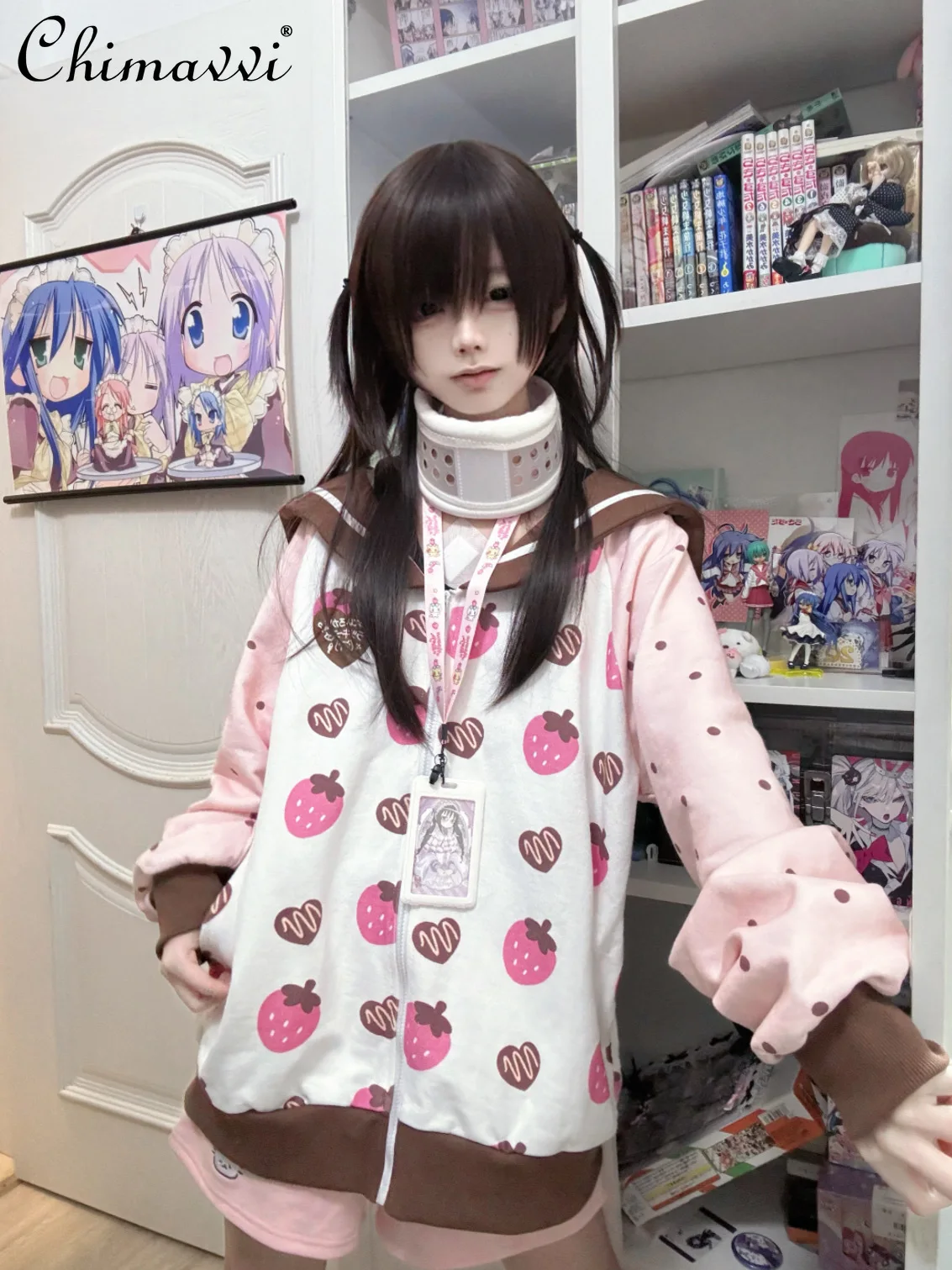Original Japanese Style Pure Cotton Long Sleeve Sweatshirt Jacket Autumn Winter Sweet Girl Navy Collar Kawaii Girl Lolita Top
Original Japanese Style Pure Cotton Long Sleeve Sweatshirt Jacket Autumn Winter Sweet Girl Navy Collar Kawaii Girl Lolita Top