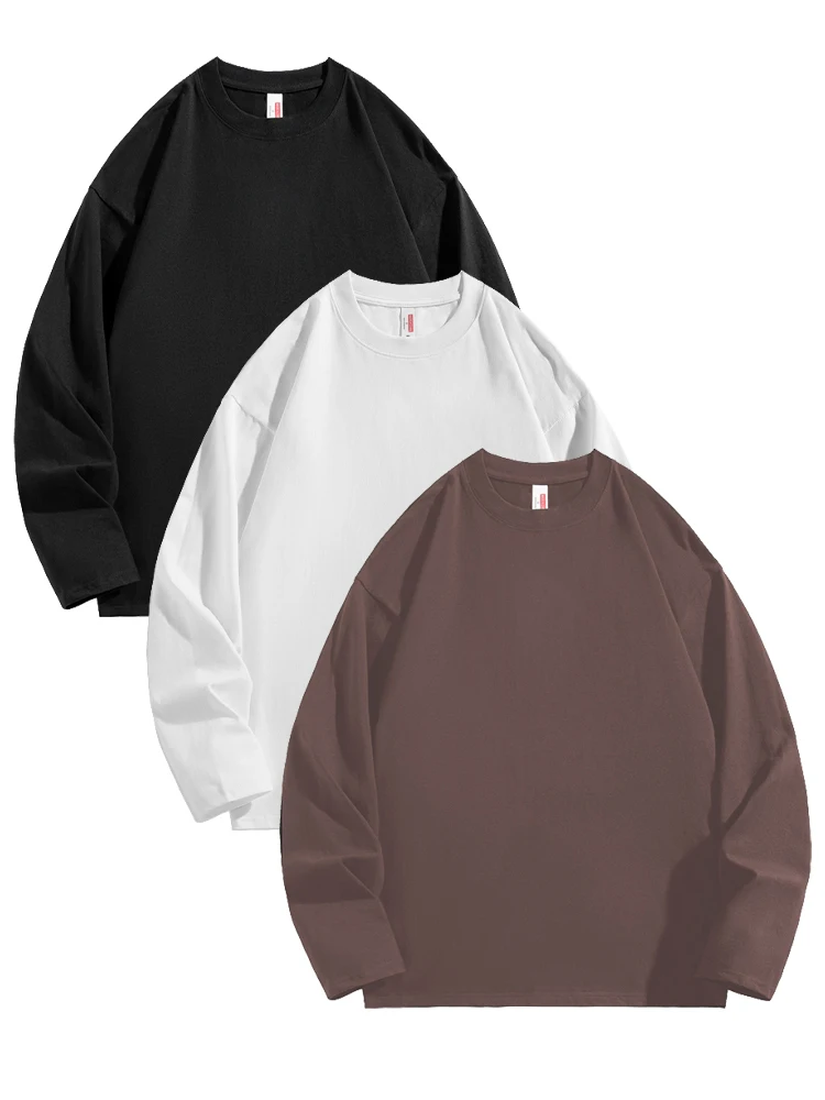 COUTUDI 3 Pieces Women Long Sleeve Cotton T-shirt Oversize Solid Color O-neck Basic Top Casual Female Regular Fit Soft Tee
COUTUDI 3 Pieces Women Long Sleeve Cotton T-shirt Oversize Solid Color O-neck Basic Top Casual Female Regular Fit Soft Tee