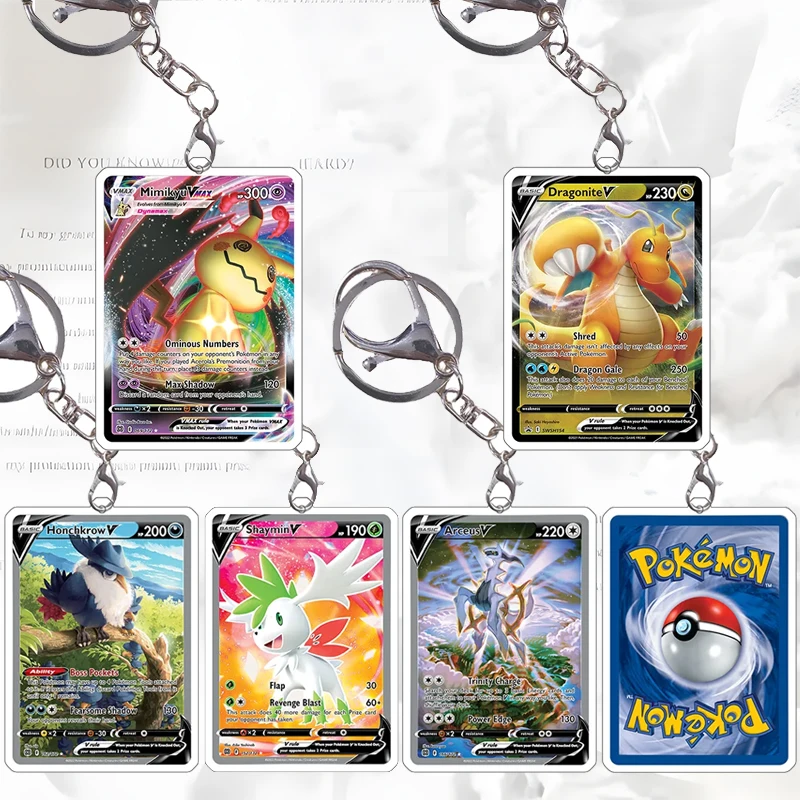 Брелок для ключей Arceus Ptcg, сумка, декор, карта Pkm Dragonite Honchkrow V для мальчиков, аниме-игра Mimikyu VMAX, карманный брелок для ключей Shaymin, подарок на день рождения
Брелок для ключей Arceus Ptcg, сумка, декор, карта Pkm Dragonite Honchkrow V для мальчиков, аниме-игра Mimikyu VMAX, карманный брелок для ключей Shaymin, подарок на день рождения