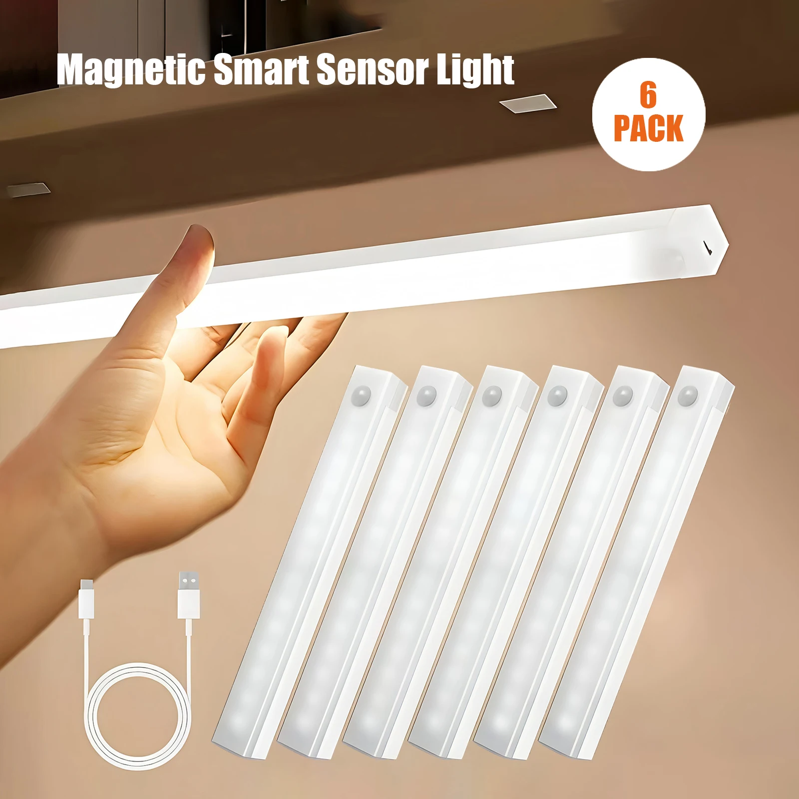 LED Smart Night Light Wireless Auto-Sensing Backlit Safety Light for Bedroom Closet Cabinet Stairway Home Lighting
LED Smart Night Light Wireless Auto-Sensing Backlit Safety Light for Bedroom Closet Cabinet Stairway Home Lighting