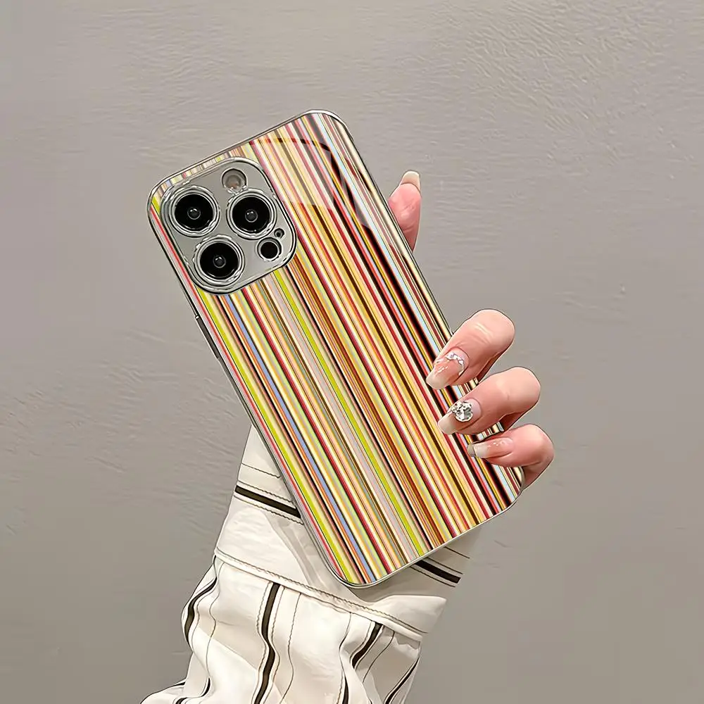 Color line silver plated glass phone case suitable for iPhone 17 16 15 14 13 12 11 Pro/Max/Plus shockproof back cover
Color line silver plated glass phone case suitable for iPhone 17 16 15 14 13 12 11 Pro/Max/Plus shockproof back cover